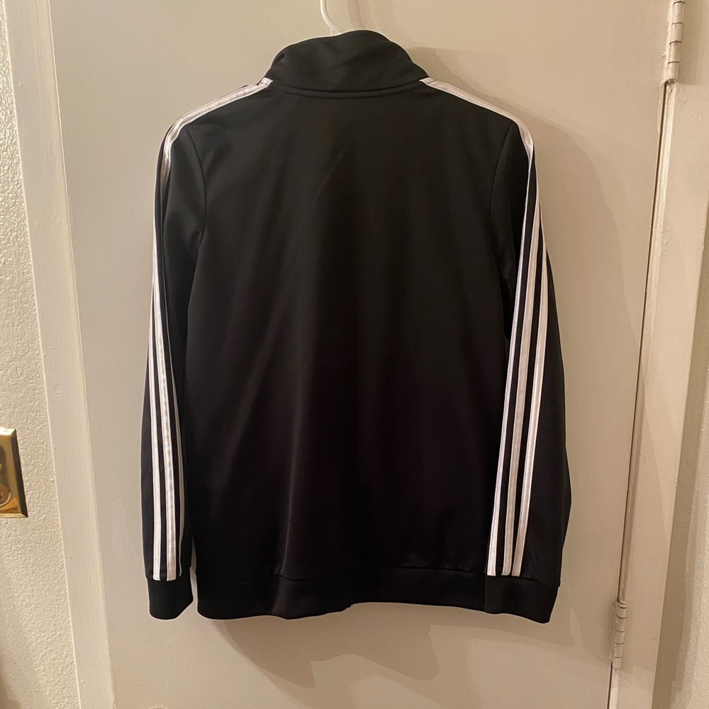 Adidas Boys Black and White Track Jacket - Picture 5 of 5
